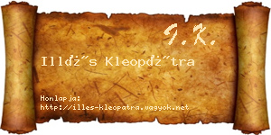 Illés Kleopátra névjegykártya